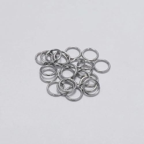 30–200 Stück 3–25 mm Edelstahl-Spaltring, offene Einzelschlaufen, Biegeringe, Verbindungsstücke für die Herstellung von DIY-Schmuckstücken, Zubehör-0,9 x 8 mm, 200 Stück von YYTRV