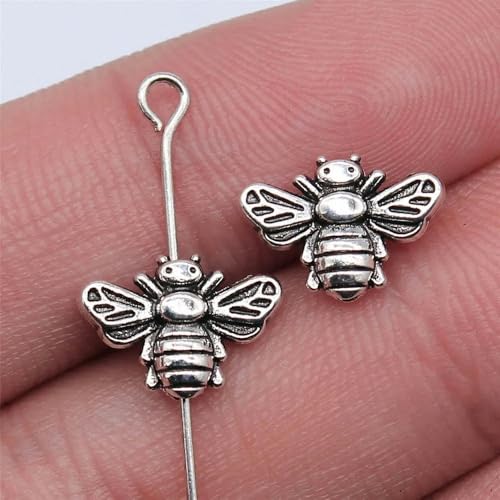 Charms in großen Mengen für Schmuckherstellungsset, Anhänger, DIY-Schmuckzubehör, Schmetterling, Engelsflügel, kleine Loch-Abstandshalter, Perlen-A04-20 Stück-12 x 8 mm von YYTRV