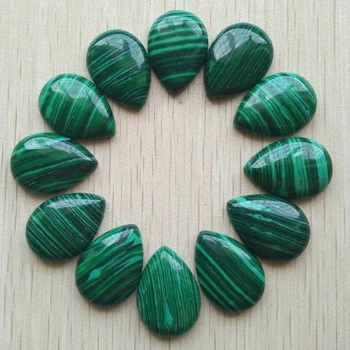 Großhandel 20 stücke naturstein gemischt wassertropfen perlen 18x25mm DIY schmuck zubehör machen-malachit von YYTRV