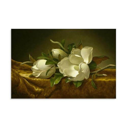 YYUEQIL Martin Johnson Head-Drucke Magnolien auf goldfarbenem Samtstoff, Wandkunst, Kunstwerke, Leinwand, ästhetische Wandkunstdrucke, Heimdekoration, moderne Dekoration, ungerahmt, 50 x 75 cm YYUEQIL Martin Johnson Head-Drucke Magnolien auf goldfarbenem Samtstoff, Wandkunst, Kunstwerke, Leinwand, ästhetische Wandkunstdrucke, Heimdekoration, moderne Dekoration, ungerahmt, 50 x 75 cm von YYUEQIL