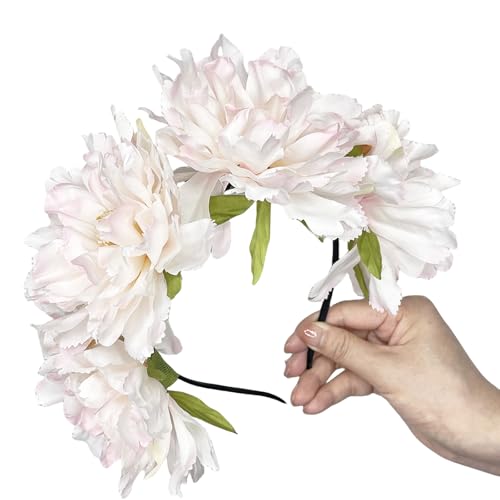 YYYHUII Pfingstrose Stirnband Künstliche Blume Kopfbedeckung Hochzeit Party Foto Requisiten Party Kopfbedeckung Cosplay Zubehör von YYYHUII