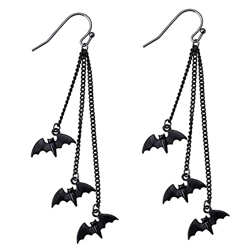 YYZLL Lustige Halloween Fledermaus Ohrringe Kreative Dangle Ohr Ohrstecker Long Dangle Haken Ohrringe Party Schmuck Geschenk für Frauen Mädchen von YYZLL