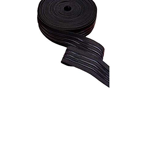 Rutschfestes, gerades Silikonband zum Nähen/Haar/Manschetten von Skibekleidung, Unterwäsche, 4,5 m pro Rolle, 2,5 cm, Schwarz von YZ