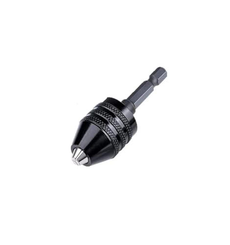 1 stück Bohrfutter 0,3-8mm Mini Backe Schnellwechsel Keyless Bohrer Adapter Halter Klemme Befestigung Gerät Werkzeuge elektrische Sechskantschaft Adapter(0.3-6.5mm Black) von YZADSXCL