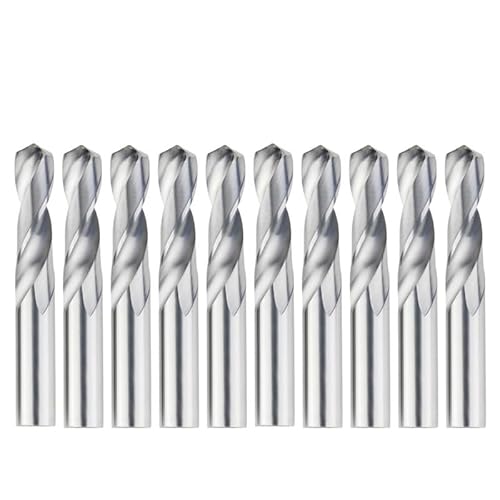 10 Stück Vollhartmetall-Bohrer for CNC-Hartmetall-Gwist-Bohrer 1,0-20 mm Metallbearbeitungs-Bit-Hartmetall-Fräser(10mm) von YZADSXCL