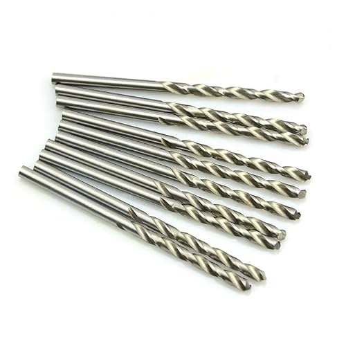 10 Stücke 0,5-3,2mm Spiralbohrer HSS Schnellarbeitsstahl Bohrer Set Micro Zylinderschaft Holzwerkzeuge for elektrische Bohrer(0.8mm) von YZADSXCL