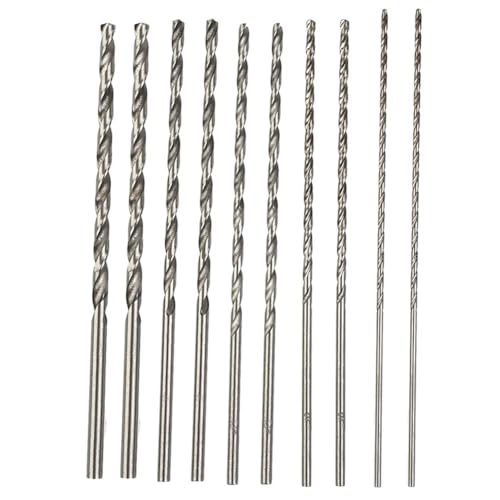 10 Stücke 2-5mm Extra Lange HSS Bohrer Set High Speed ​​Stahl Zylinderschaft Bohrer for Holz Aluminium Kunststoff Bohren von YZADSXCL