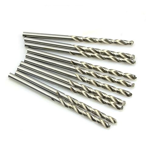 10 Teile/schachtel 0,5-3,2mm HSS Spiralbohrer Micro Zylinderschaft Hochgeschwindigkeitsstahl Handbohrmaschine Bit for Dremel Drehwerkzeug(1.8mm) von YZADSXCL