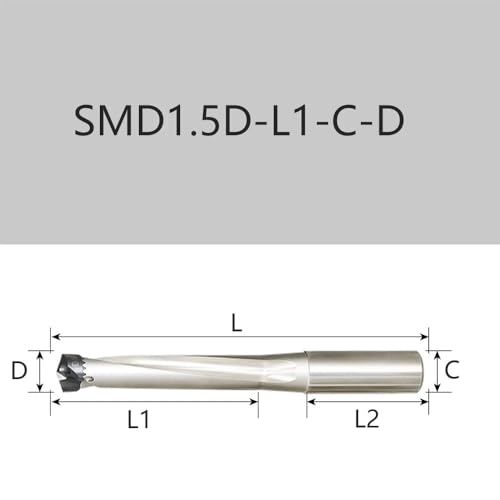 1pc Schwert Zahn Bohrer C16 C20 C25 C32 U Bohrer SMD 1,5 D 3D 5D 8D Metall gezackten Bohrer Beißen(1.5D-028-C16-12.1) von YZADSXCL