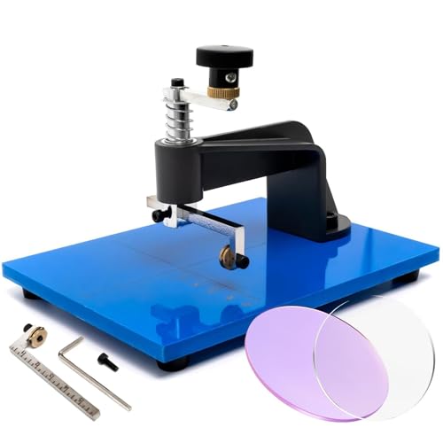 Zirkel Linsenglas-Rundschneider-Werkzeug, Glasschneidetisch, Kreis-Glasschneidetisch mit Hartmetall-Schneidrädern und klarer Skala, Durchmesser verstellbar for Buntglas, normales Glas, Heimwerker von YZRDCXM