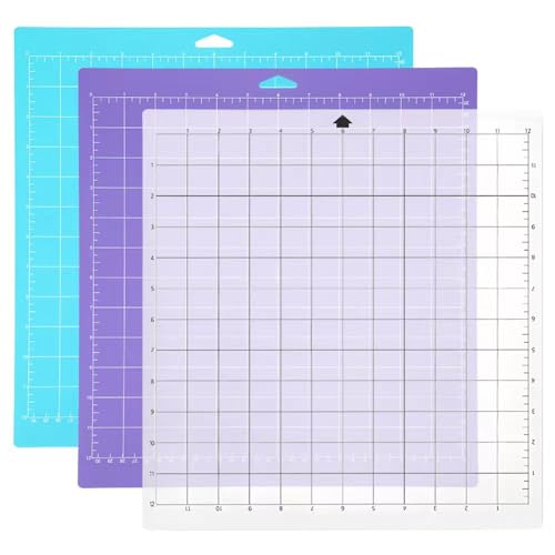 YZROHYI 3 Stück Schneidematte für Cricut Maker 4 30.5 X 30.5 CM,Plotter Schneidematte für Silhouette,Rutschfeste Schneidematten Cricut Joy,Cutting Mat,Plotter Zubehör für Quilten und Kunsthandwerk YZROHYI 3 Stück Schneidematte für Cricut Maker 4 30.5 X 30.5 CM,Plotter Schneidematte für Silhouette,Rutschfeste Schneidematten Cricut Joy,Cutting Mat,Plotter Zubehör für Quilten und Kunsthandwerk von YZROHYI