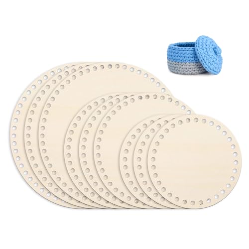 YZROHYI 9 Stück GehäKelter Korbboden Zum Häkeln,Häkelboden,Holzboden für HäKelkorb,Naturholzkorbboden Runde,Holzbasis,Korbboden für Peddigrohr,Formen Crochet Basket für Handwerk (15 cm/20 cm/25 cm) YZROHYI 9 Stück GehäKelter Korbboden Zum Häkeln,Häkelboden,Holzboden für HäKelkorb,Naturholzkorbboden Runde,Holzbasis,Korbboden für Peddigrohr,Formen Crochet Basket für Handwerk (15 cm/20 cm/25 cm) von YZROHYI