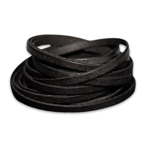 YZROHYI Lederband Flach 5mm Braun,Lederriemen MeterwareLederband Breit,Leder Streifen Natur,Lederschnur,Lederbänder für Armbänder,Lederbänder Zum Basteln,Kunstlederband Breit für Dekorieren -5 Meter von YZROHYI