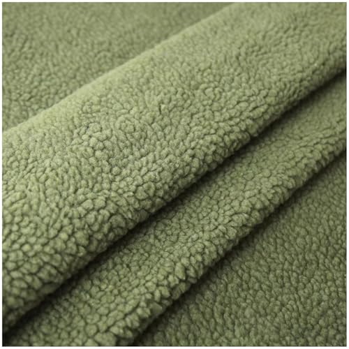 YZRXD Kunstpelz Sherpa Polar Fleece Fellimitat Stoff Futter Stoff Plüsch Faux Schaffell Material 160cm Breit zum DIY Nähen Basteln, Kostüm, Heimdekoration(Size:1.6x0.5m(62''x19''),Color:grün) von YZRXD