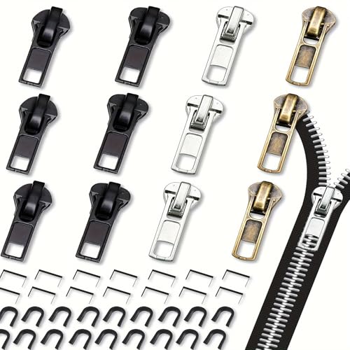 #5 52-teiliges Reißverschluss-Reparaturset Ersatz: YZSFIRM Reißverschlüsse, Schieber ersetzen Metall-Kunststoff- und Nylonspule – Fixieren Sie ein Reißverschluss-Botteil und einen oberen Anschlag #5 52-teiliges Reißverschluss-Reparaturset Ersatz: YZSFIRM Reißverschlüsse, Schieber ersetzen Metall-Kunststoff- und Nylonspule – Fixieren Sie ein Reißverschluss-Botteil und einen oberen Anschlag von YZSFIRM