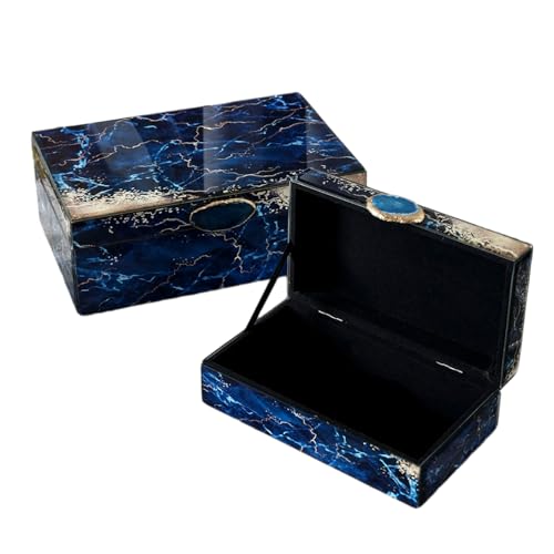 YZYDF Schmuck-Organizer-Box, großes Fassungsvermögen, elegantes Design für Damen, stilvolles Muster, Aufbewahrung für den Haushalt von YZYDF