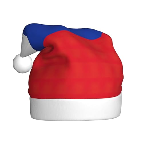 YaWea Weihnachtsmütze mit russischer Flagge, lustige Weihnachtsmütze für Erwachsene, Samt, Weihnachtsgeschenk, Partyzubehör von YaWea