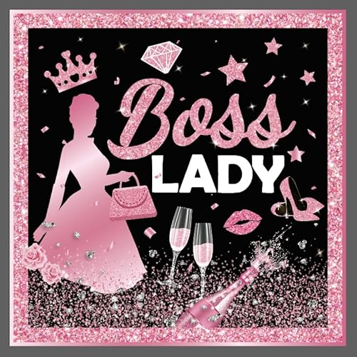 Servietten "Boss Lady", Schwarz / Rosa, 100 Stück von YaYuanSun