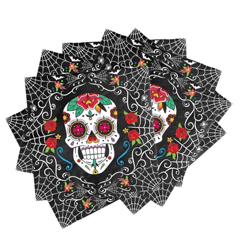 Tag der Toten Party Supplies 100Pcs Dia De Los Muertos Servietten Tag der Toten Papier Servietten für Dia De Los Muertos Party Dekorationen Halloween Party Favors von YaYuanSun