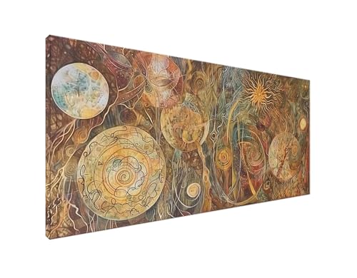 Abstrakt Diamond Painting Erwachsene Bilder, Diamond Painting Sonne Diamond Painting Set mit Diamond Painting Zubehör, Crystal Art Basteln Erwachsene, Deko Wohnzimmer, DIY Geschenke 100x200cm Y2-580 von Yagagse