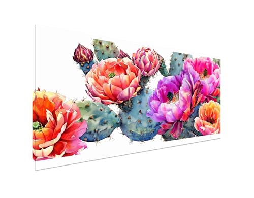 Blume Diamond Painting Erwachsene Bilder, Diamond Painting Kaktus Diamond Painting Set mit Diamond Painting Zubehör, Crystal Art Basteln Erwachsene, Deko Wohnzimmer, DIY Geschenke 70x140cm Y2-121 von Yagagse