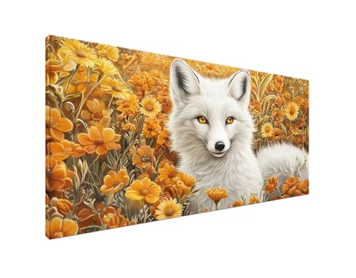 Chrysantheme Diamond Painting Erwachsene Bilder, Diamond Painting Fuchs Diamond Painting Set mit Diamond Painting Zubehör, Crystal Art Basteln Erwachsene, Deko Wohnzimmer, Geschenke 10x20cm Y2-139 von Yagagse