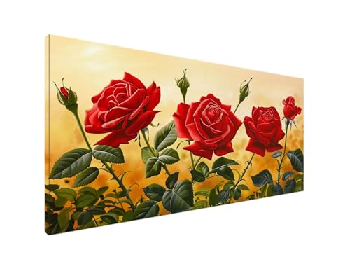 DIY Diamond Painting Anlage, Diamant Painting Bilder Rose Diamond Painting Erwachsene, Diamond Painting Zubehör Bastelset Cross Stitch Stickerei Set für Schlafzimmer Wanddekor, Geschenke 10x20cm Y2-24 von Yagagse