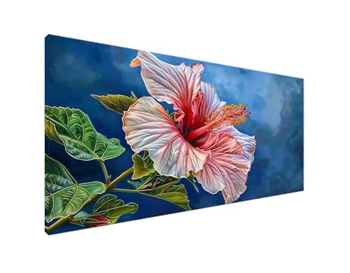 DIY Diamond Painting Blume, Diamant Painting Bilder Hibiskus Diamond Painting Erwachsene, Diamond Painting Zubehör Cross Stitch Stickerei Bastelset für Schlafzimmer Wanddekor, Geschenke 10x20cm Y2-225 von Yagagse