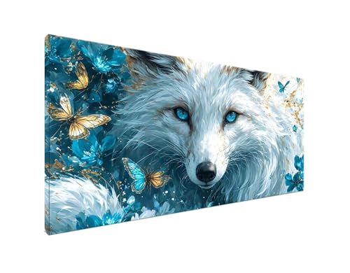 DIY Diamond Painting Schmetterling, 5D Diamant Painting Bilder Tier Diamond Painting Erwachsene, Diamond Painting Zubehör Cross Stitch Stickerei Bastelset für Schlafzimmer Wanddekor 70x140cm Y2-903 von Yagagse