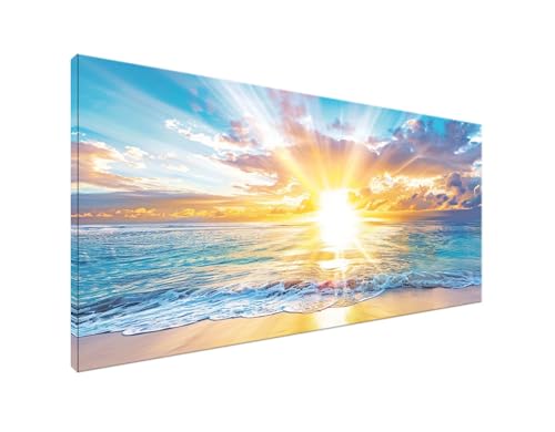 DIY Diamond Painting Sonnenaufgang, 5D Diamant Painting Bilder Strand Diamond Painting Erwachsene, Diamond Painting Zubehör Cross Stitch Stickerei Bastelset für Schlafzimmer Wanddekor 100x200cm Y2-570 von Yagagse