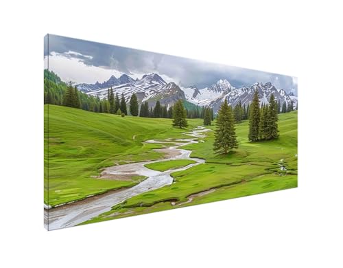 DIY Diamond Painting Wiese, 5D Diamant Painting Bilder Berg Diamond Painting Erwachsene, Diamond Painting Zubehör Cross Stitch Stickerei Bastelset für Schlafzimmer Wanddekor, Geschenke 70x140cm Y2-606 von Yagagse