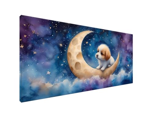 DIY Diamond Painting Wolke, 5D Diamant Painting Bilder Hund Diamond Painting Erwachsene, Diamond Painting Zubehör Cross Stitch Stickerei Bastelset für Schlafzimmer Wanddekor, Geschenke 50x100cm Y2-810 von Yagagse