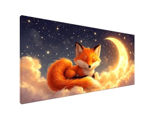 DIY Diamond Painting Wolke, 5D Diamant Painting Bilder Mond Diamond Painting Erwachsene, Diamond Painting Zubehör Cross Stitch Stickerei Bastelset für Schlafzimmer Wanddekor, Geschenke 70x140cm Y2-900 von Yagagse