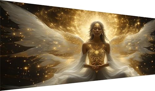 DIY Engel Diamond Painting, Diamant Painting Bilder Frau Basteln Erwachsene, Diamond Painting xxl 30x60cm 5D Diamant Art Painting, Diamant Malerei Cross Stitch Set für Schlafzimmer Wanddekor S2-385 von Yagagse