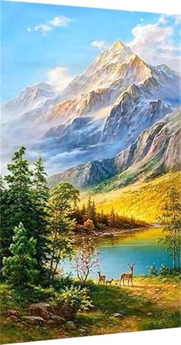 DIY Landschaft Diamond Painting, Diamant Painting Bilder Reh Basteln Erwachsene, Diamond Painting xxl 60x120cm 5D Diamant Art Painting, Diamant Malerei Cross Stitch Set, Schlafzimmer Wanddekor S2-65 von Yagagse