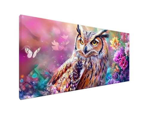 Diamond Painting Farbe Diamant Painting Bilder Eule Basteln Erwachsene und Anfänger, Diamond Painting XXL 100x200cm Diamant Art Painting, DIY Mosaikherstellung Bastelset Frauen für Zimmer Deko Y2-569 von Yagagse