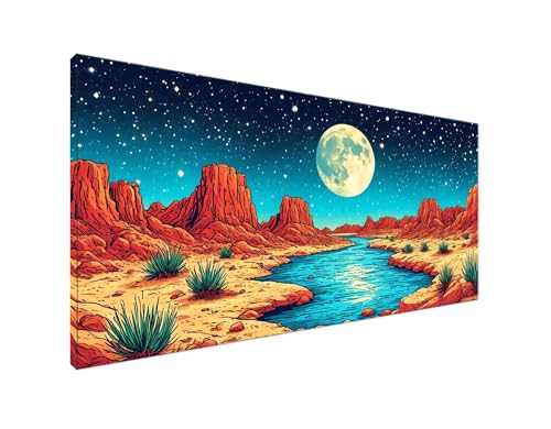 Diamond Painting Kunst Diamant Painting Bilder Landschaft Basteln Erwachsene und Anfänger, Diamond Painting XXL 70x140cm Diamant Art Painting, Mosaikherstellung Bastelset Frauen für Zimmer Deko Y2-920 von Yagagse