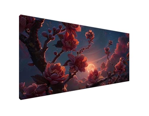 Diamond Painting Landschaft Diamant Painting Bilder Mond Basteln Erwachsene und Anfänger, Diamond Painting XXL 10x20cm Diamant Art Painting DIY Mosaikherstellung Bastelset Frauen für Zimmer Deko Y2-44 von Yagagse