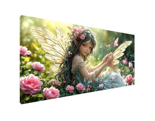 Elf Diamond Painting Erwachsene Bilder, Diamond Painting Garten Diamond Painting Set mit Diamond Painting Zubehör, Crystal Art Basteln Erwachsene, Deko Wohnzimmer, Geschenke Frauen 70x140cm Y2-892 von Yagagse