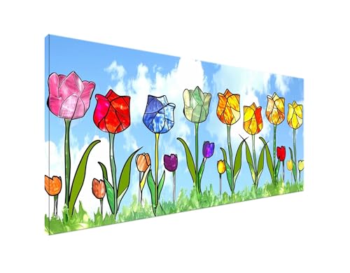 Himmel Diamond Painting Erwachsene Bilder, Diamond Painting Tulpe Diamond Painting Set mit Diamond Painting Zubehör, Crystal Art Basteln Erwachsene, Deko Wohnzimmer, Geschenke Frauen 10x20cm Y2-28 von Yagagse