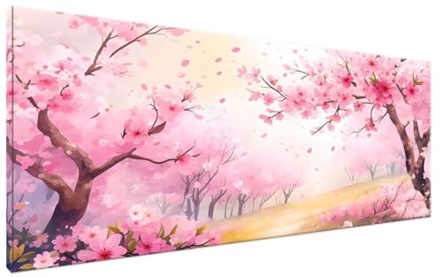 Japan Malen Nach Zahlen Erwachsene KirschblüTen Malen Nach Zahlen XXL 30x60cm Komplettset ohne Rahmen DIY Bastelset Erwachsene Frauen Malen Nach Zahlen Leinwand Bild für Anfänger und Kinder G3-450 von Yagagse