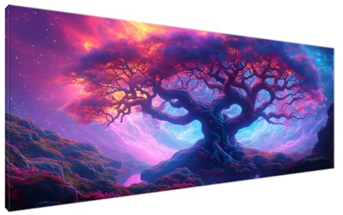 Malen Nach Zahlen Erwachsene Baum Bastelset Erwachsene Frauen Malen Nach Zahlen Groß XXL 60x120cm Handgemalt Ölgemälde Kit für Anfänger, Malen Nach Zahlen Landschaft Deko Wohnzimmer, Geschenk G3-307 von Yagagse