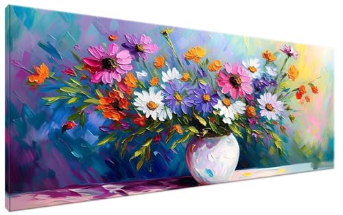 Malen Nach Zahlen Erwachsene Blume DIY Bastelset Erwachsene Frauen Malen Nach Zahlen Groß XXL 100x200cm Handgemalt Ölgemälde Kit für Anfänger, Malen Nach Zahlen Vase Deko Wohnzimmer, Geschenk G3-424 von Yagagse