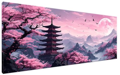 Malen Nach Zahlen Erwachsene Chinesischer Stil DIY Bastelset Erwachsene Frauen Malen Nach Zahlen Groß XXL 100x200cm Handgemalt Ölgemälde Kit für Anfänger, Malen Nach Zahlen Leuchtturm Deko G3-409 von Yagagse