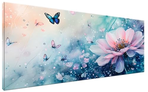 Malen Nach Zahlen Erwachsene Schmetterling DIY Bastelset Erwachsene Frauen Malen Nach Zahlen Groß XXL 40x70cm Handgemalt Ölgemälde Kit für Anfänger, Malen Nach Zahlen Blume Deko Wohnzimmer G3-427 von Yagagse