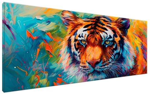 Malen Nach Zahlen Erwachsene Tier Bastelset Erwachsene Frauen Malen Nach Zahlen Groß XXL 40x70cm Handgemalt Ölgemälde Kit für Anfänger, Malen Nach Zahlen Tiger Deko Wohnzimmer Bilder, Geschenk G3-451 von Yagagse