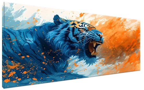 Malen Nach Zahlen Erwachsene Tiger Bastelset Erwachsene Frauen Malen Nach Zahlen Groß XXL 40x70cm Handgemalt Ölgemälde Kit für Anfänger, Malen Nach Zahlen Tier Deko Wohnzimmer Bilder, Geschenk G3-283 von Yagagse