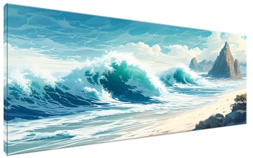 Malen Nach Zahlen Erwachsene Wellen DIY Bastelset Erwachsene Frauen Malen Nach Zahlen Groß XXL 40x70cm Handgemalt Ölgemälde Kit für Anfänger, Malen Nach Zahlen Strand Deko Wohnzimmer, Geschenk G3-127 Malen Nach Zahlen Erwachsene Wellen DIY Bastelset Erwachsene Frauen Malen Nach Zahlen Groß XXL 40x70cm Handgemalt Ölgemälde Kit für Anfänger, Malen Nach Zahlen Strand Deko Wohnzimmer, Geschenk G3-127 von Yagagse