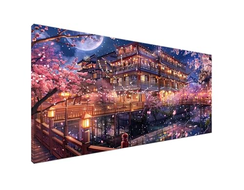 Mond Diamond Painting Erwachsene Bilder, Diamond Painting Fantasie Diamond Painting Set mit Diamond Painting Zubehör, Crystal Art Basteln Erwachsene, Deko Wohnzimmer, DIY Geschenke 80x160cm Y2-40 von Yagagse