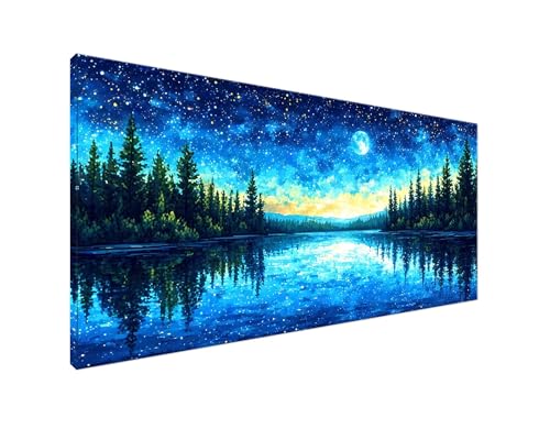 Ozean Diamond Painting Erwachsene Bilder, Diamond Painting Baum Diamond Painting Set mit Diamond Painting Zubehör, Crystal Art Basteln Erwachsene, Deko Wohnzimmer, Geschenke Frauen 70x140cm Y2-919 von Yagagse